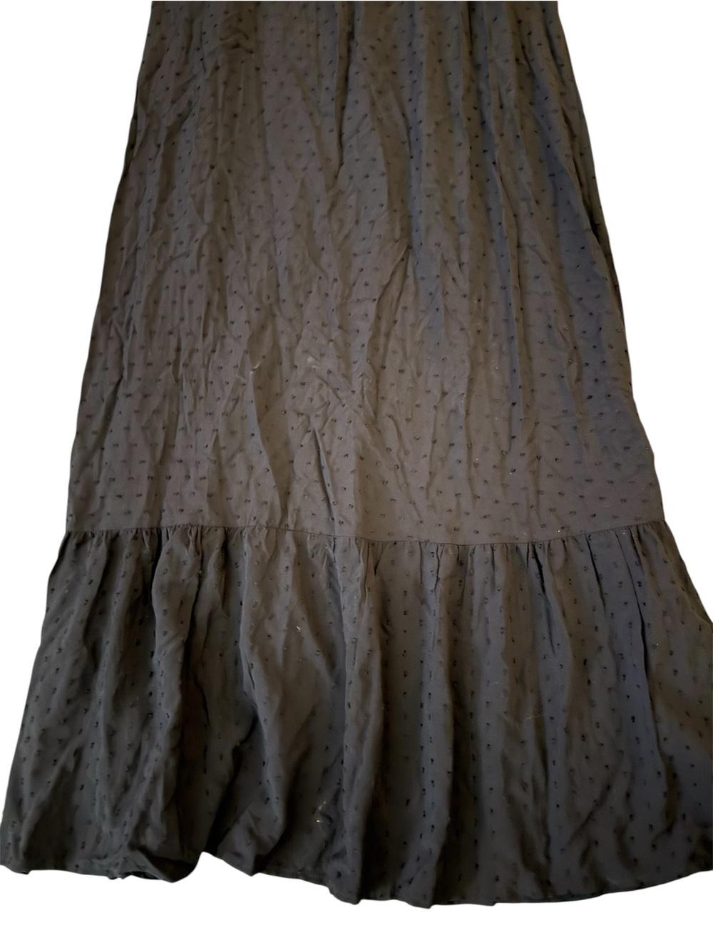 Lily Rose Black Swiss Dot Boho Cottagecore Maxi Dress Size Large NWT - Picture 6 of 8